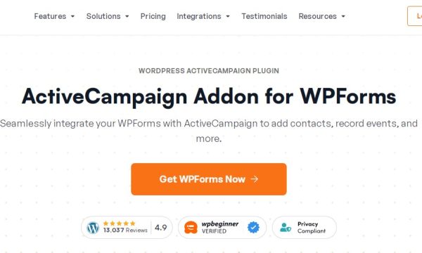 WPForms ActiveCampaign