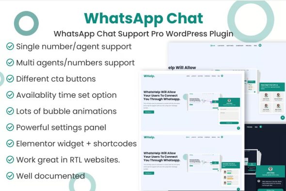 WhatsApp Chat Support Pro WordPress Plugin