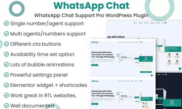 WhatsApp Chat Support Pro WordPress Plugin