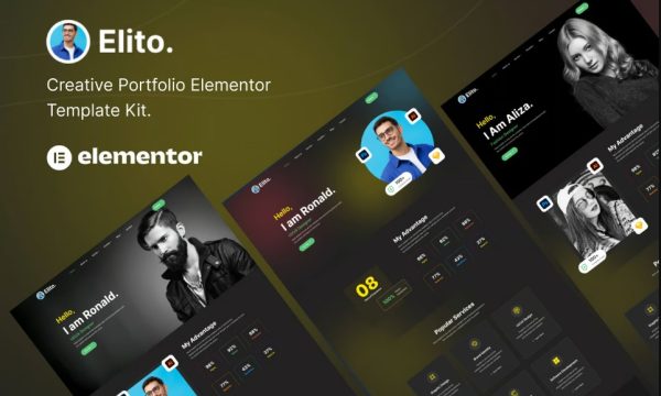 Elito – Creative Portfolio Elementor Template Kit