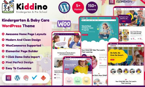 Kiddino – Kids & Kindergarten WordPress Theme