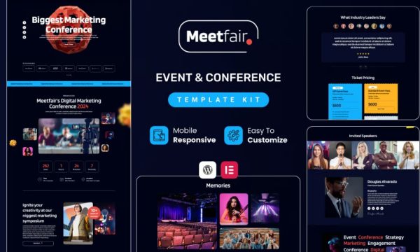 Meetfair – Event & Conference Elementor Template Kit