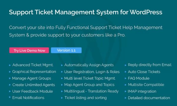 Support Ticket Management System for WordPress