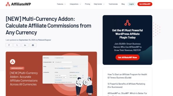 AffiliateWP – Multi-Currency