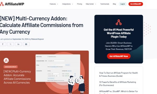 AffiliateWP – Multi-Currency