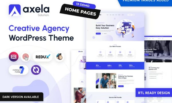 Axela – Creative Agency & Portfolio WordPress Them