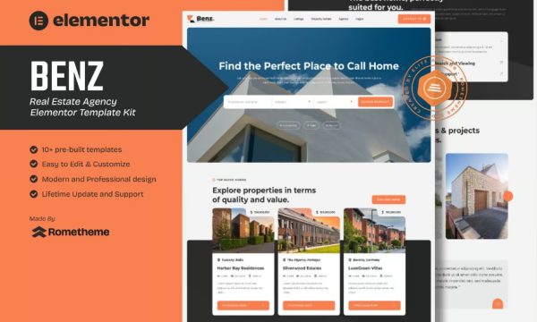 Benz – Real Estate Elementor Template Kit