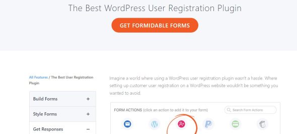 Formidable Forms – User Registration Add-On