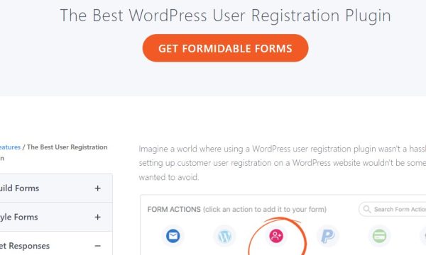 Formidable Forms – User Registration Add-On