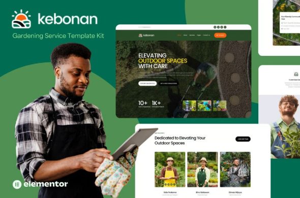 Kebonan – Landscape & Gardening Service Elementor Template Kit