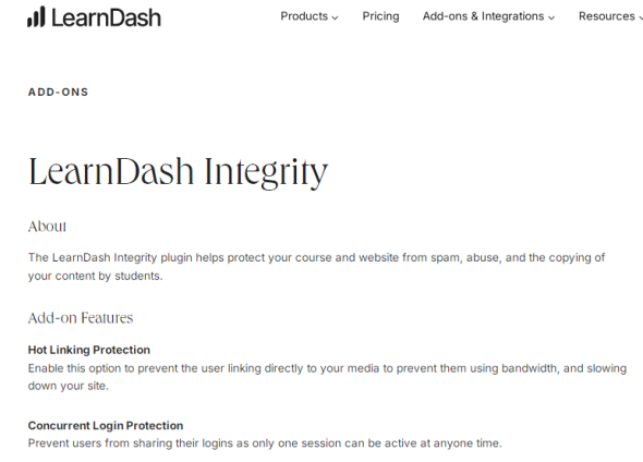 LearnDash LMS Integrity