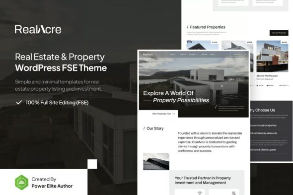 RealAcre – Real Estate & Property WordPress Theme