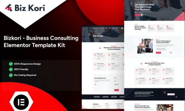 Bizkori – Business Consulting Elementor Template Kit