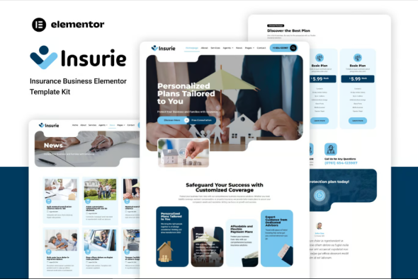 Insurie – Insurance Business Elementor Template Kit