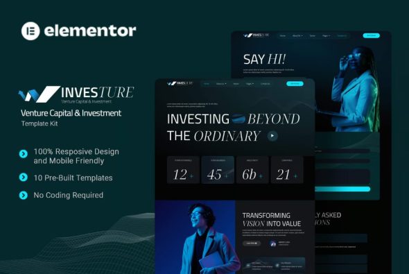 Investure – Venture Capital & Investment Elementor Template Kit