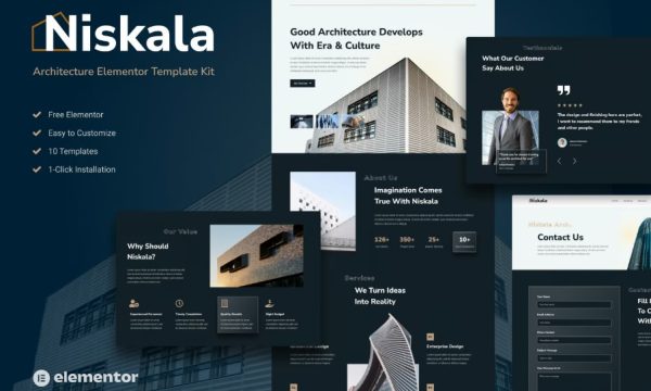 Niskala – Architercture Elementor Template Kit