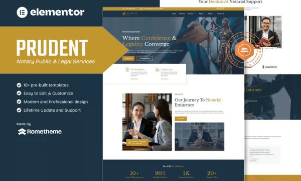 Prudent – Notary Public & Legal Services Elementor Template Kit