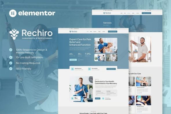 Rechiro – Chiropractic & Physiotherapy Elementor Template Kit