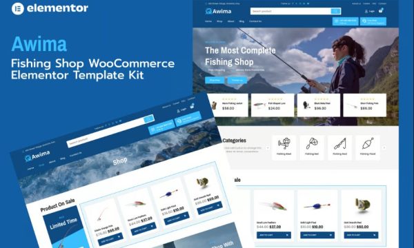 Awima – Fishing Shop & Store WooCommerce Elementor Pro Template Kit