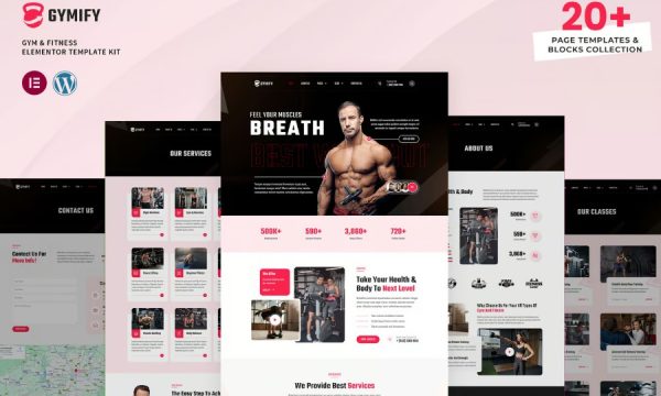 Gymify – Gym & Fitness Elementor Pro Template Kit