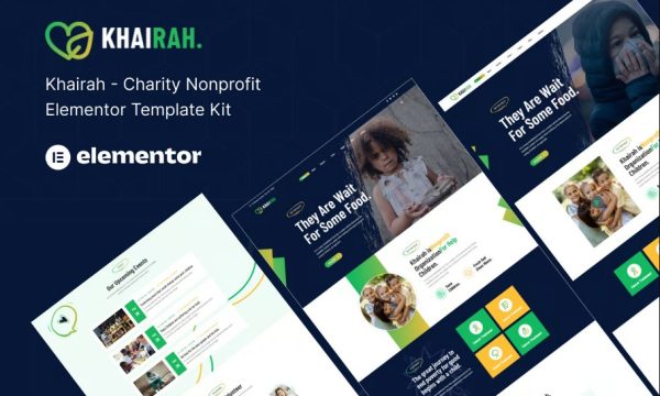 Khairah – NonProfit Charity Elementor Template Kit