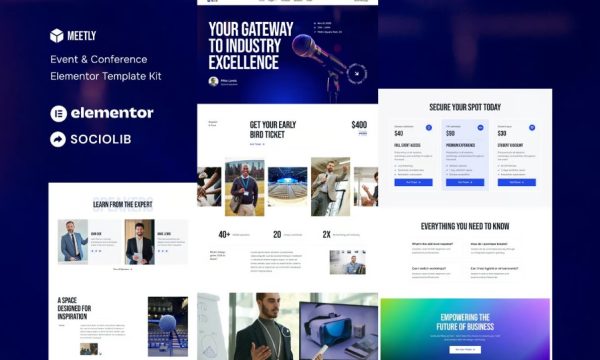 Meetly – Event & Conference Elementor Template Kit