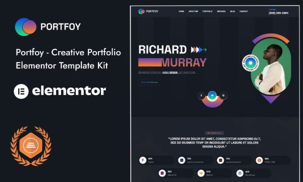 Portfoy – Portfolio Elementor Template Kit