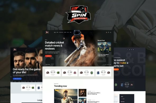 Spin – Cricket Team Sports WordPress Theme + AI