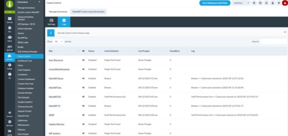 MainWP Cache Control Extension
