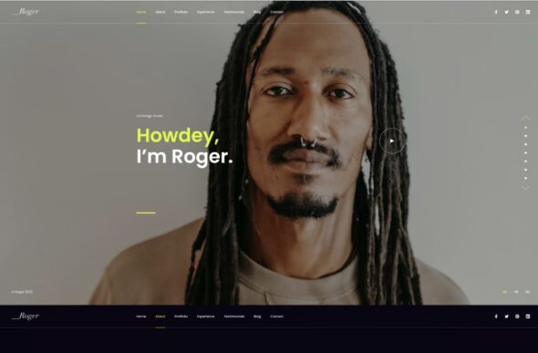 Roger Day – Personal CV/Resume WordPress Theme